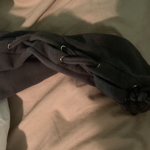 Oversized vintage  grey lace up sweat shirt - Picture 4 of 7